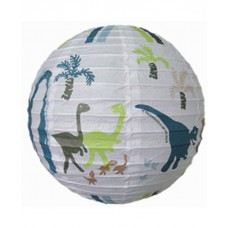 12" Paper Lanterns Round 'Dinosaur' Design - Regular Wire Ribbed